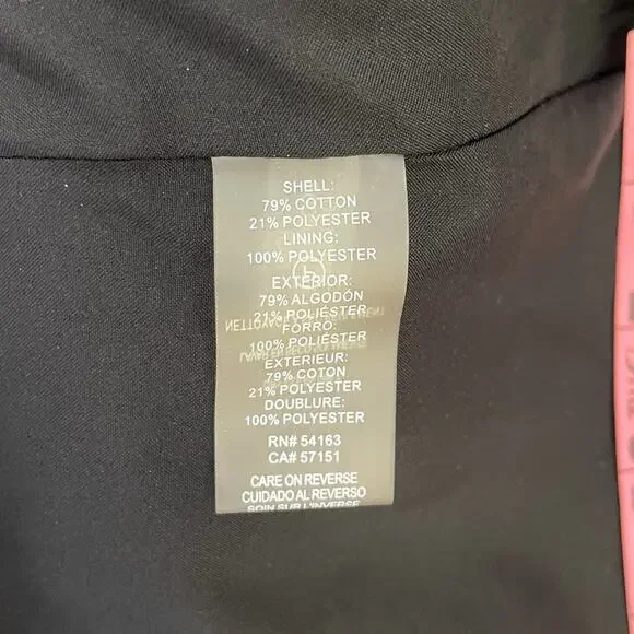 Karl Lagerfeld Paris Tweed Cropped Blazer Jacket Fringe Black Size Small Chic - Picture 15 of 15